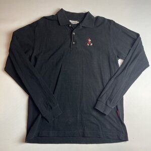 VTG Disneyland Paris France Mens Embroidered Mickey Mouse Polo Rugby Shirt Sz M